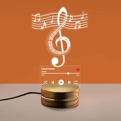 Led Music and Song Plaque with Speaker, Bestfriend Christmas Gift, Personalized Music Plaque.