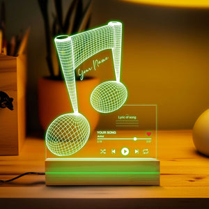 Shaped 2D Led Light! Gift for Musicians. Piano, Drums, Headphones, Treble Clef Desk Lamps. 2D Night Light Gift for Music Lovers