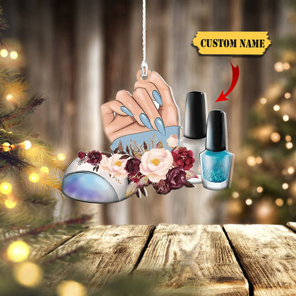 Nail Technician Manicurist Gift, Christmas Gift Shaped Ornament, Ornament Decoration, Ornament Christmas