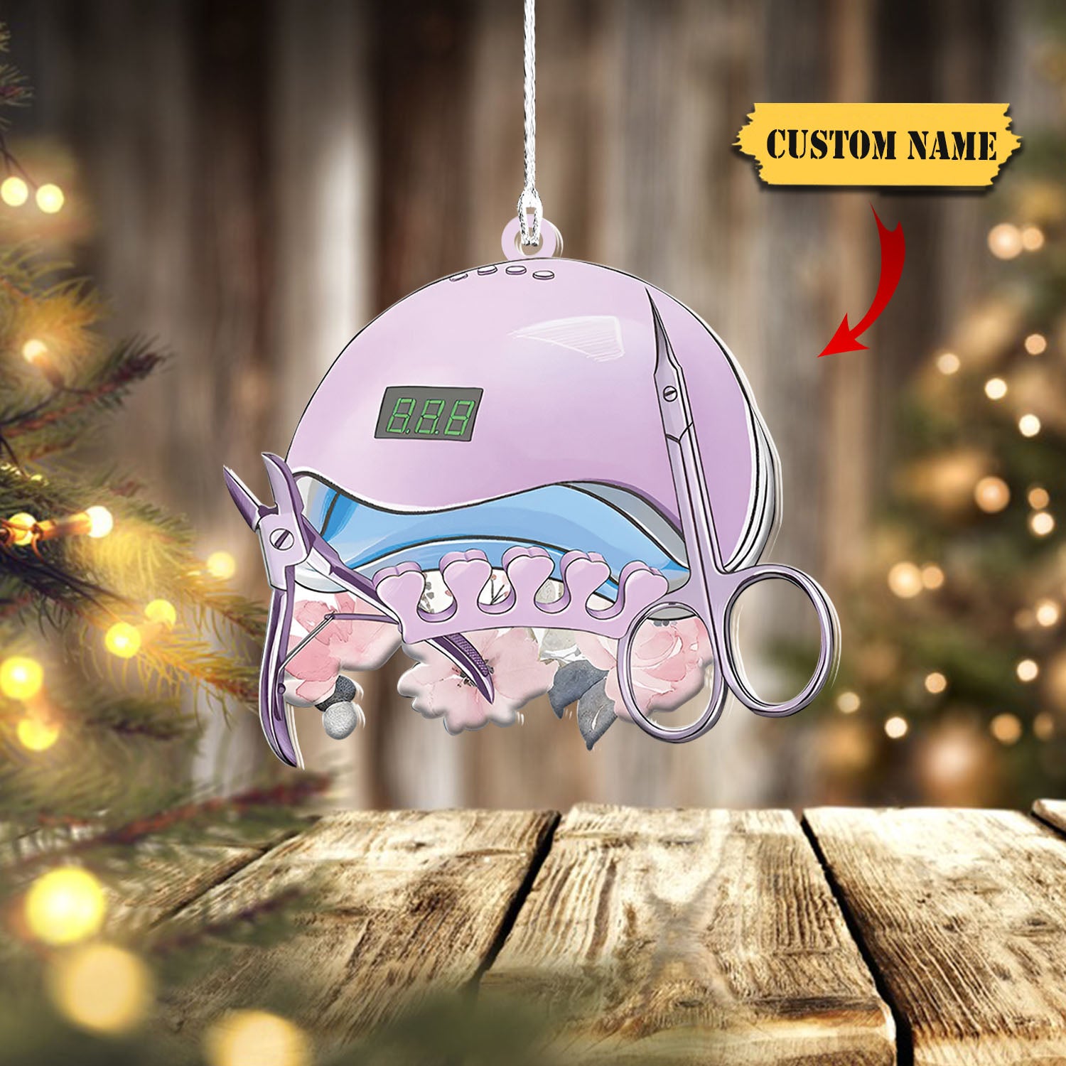 Nail Technician Manicurist Gift, Christmas Gift Shaped Ornament, Ornament Decoration, Ornament Christmas