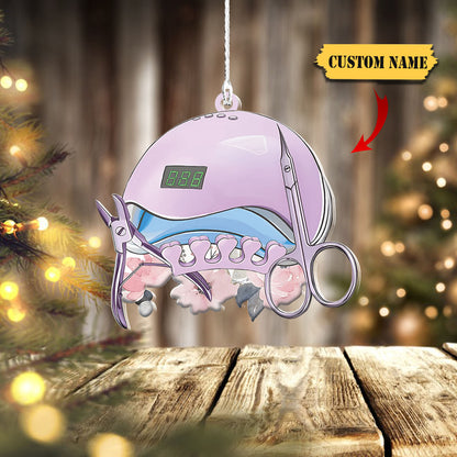 Nail Technician Manicurist Gift, Christmas Gift Shaped Ornament, Ornament Decoration, Ornament Christmas