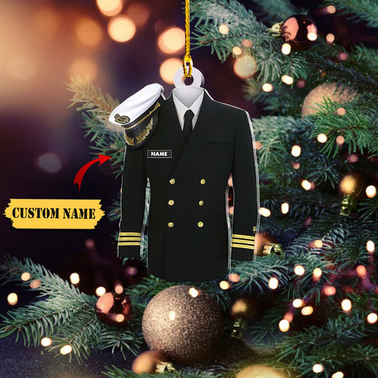 Navy Uniform Personalized Christmas Ornament, Ornament Decoration, Ornament For Gift, Ornament Christmas