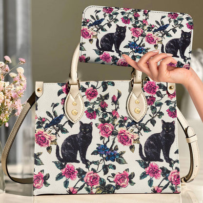 Cat Leather Bag Mystic Roses