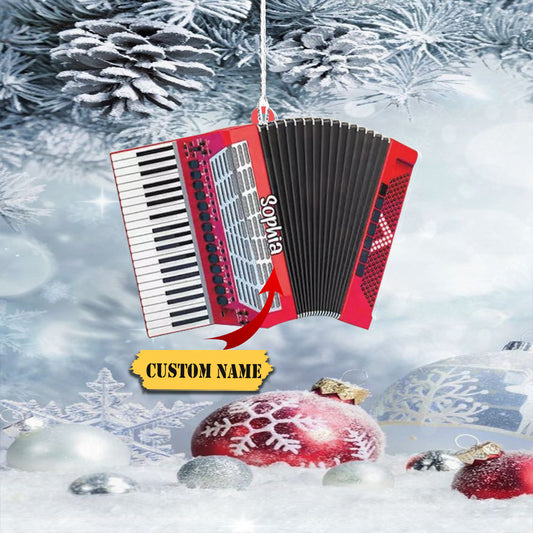 Personalized Accordion Ornament, Accordion Christmas Ornament, Musical, Ornament Decoration, Ornament For Gift, Ornament Christmas