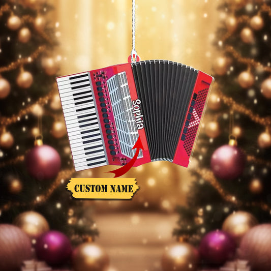 Personalized Accordion Ornament, Accordion Christmas Ornament, Musical, Ornament Decoration, Ornament For Gift, Ornament Christmas