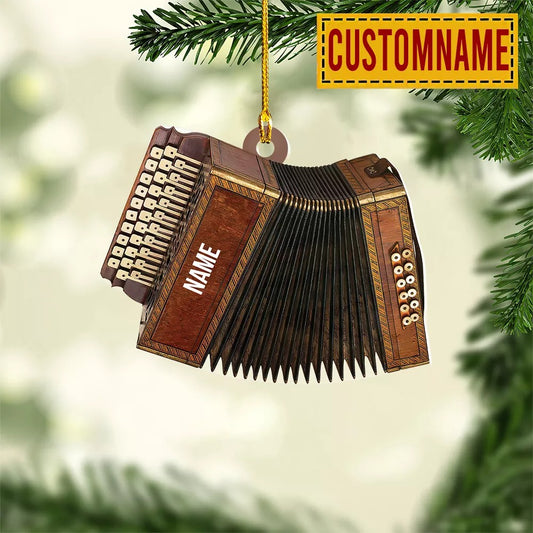 Personalized Accordion Ornament, Accordion Christmas Ornament, Musician Ornament2, Ornament Decoration, Ornament For Gift, Ornament Christmas