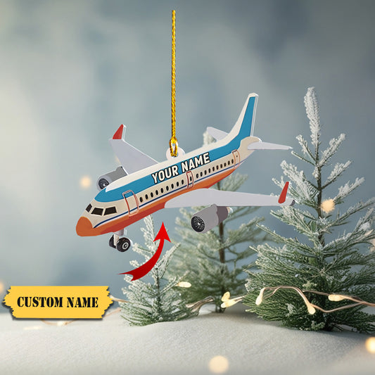 Personalized Airplane Ornaments for Christmas, Airplane Christmas Ornament 2023, 2D Decorations Room, Gift For Pilot, Airplane For Christmas, Ornament Decoration, Ornament For Gift, Ornament Christmas