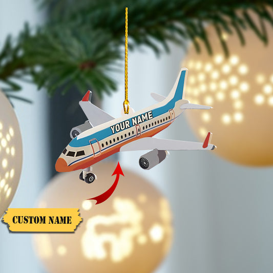Personalized Airplane Ornaments for Christmas, Airplane Christmas Ornament 2023, 2D Decorations Room, Gift For Pilot, Airplane For Christmas, Ornament Decoration, Ornament For Gift, Ornament Christmas