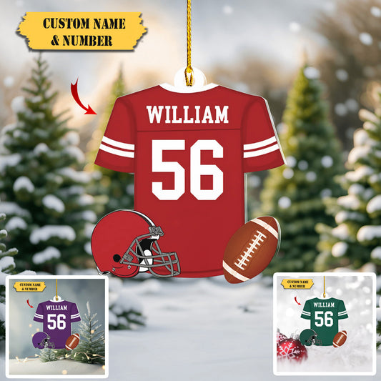Personalized American Football 2 Custom acrylic christmas Ornament, Ornament Decoration, Ornament For Gift, Ornament Christmas