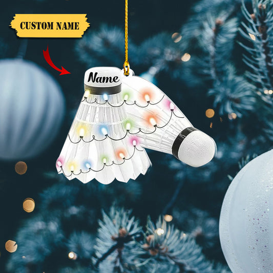 Personalized Badminton Ornament Badminton Ornament Christmas Tree Hanging Orname - Copy, Ornament Decoration, Ornament For Gift, Ornament Christmas
