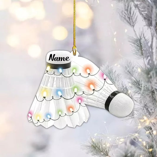 Personalized Badminton Ornament Badminton Ornament Christmas Tree Hanging Orname, Ornament Decoration, Ornament For Gift, Ornament Christmas