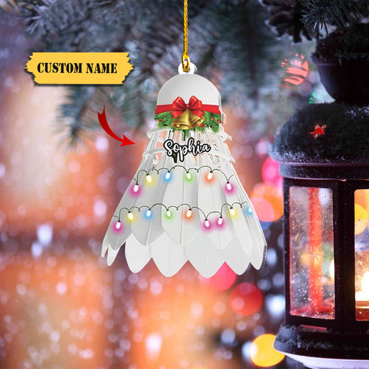 Personalized Badminton Xmas Acrylic ornament, Badminton player, Christmas Orname - Copy, Ornament Decoration, Ornament For Gift, Ornament Christmas