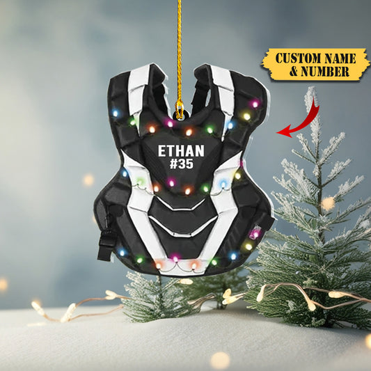 Personalized Baseball Ornament, Custom Name Ornament, Baseball Glove Ornament, Sport Hanger Gift, Gift for Baseball Lover, Ornament Decoration, Ornament For Gift, Ornament Christmas