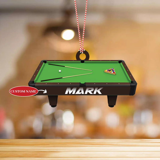 Personalized Billiard Car Ornament Billiard Christmas Ornament Poolball Ornament, Ornament Decoration, Ornament For Gift, Ornament Christmas