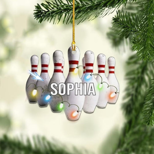 Personalized Bowling Ornament, Gifts Bowling Team, Bowling Xmas, Bowling Christmas Ornament, Bowling Ball Ornament, 2023 Bowling Ornament, Bowler Ornament, Ornament Decoration, Ornament For Gift, Ornament Christmas