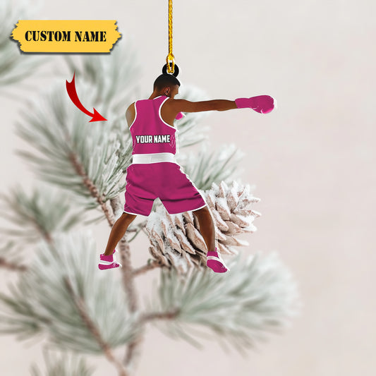 Personalized Boxing Ornament, Boxing Gloves Christmas Light Ornament, Custom Boxing Ornament, Kick Boxing Ornament, Gift for Boxing Lovers 2, Ornament Decoration, Ornament For Gift, Ornament Christmas