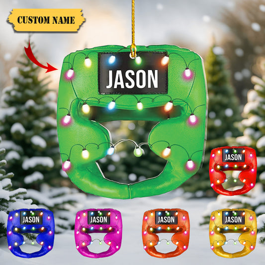 Personalized Boxing Ornament, Boxing Gloves Christmas Light Ornament, Custom Boxing Ornament, Kick Boxing Ornament, Gift for Boxing Lovers, Boxer Ornament Gif, Ornament Decoration, Ornament For Gift, Ornament Christmas