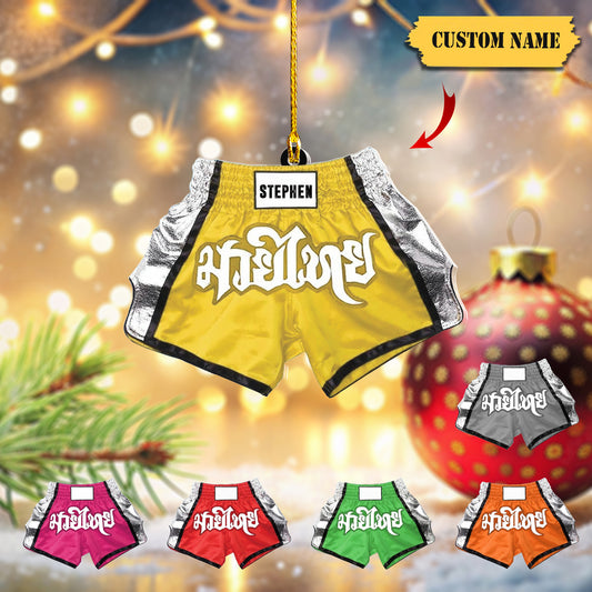 Personalized Boxing Ornament, Boxing Gloves Christmas Light Ornament, Custom Boxing Ornament, Kick Boxing Ornament, Gift for Boxing Lovers5, Ornament Decoration, Ornament For Gift, Ornament Christmas