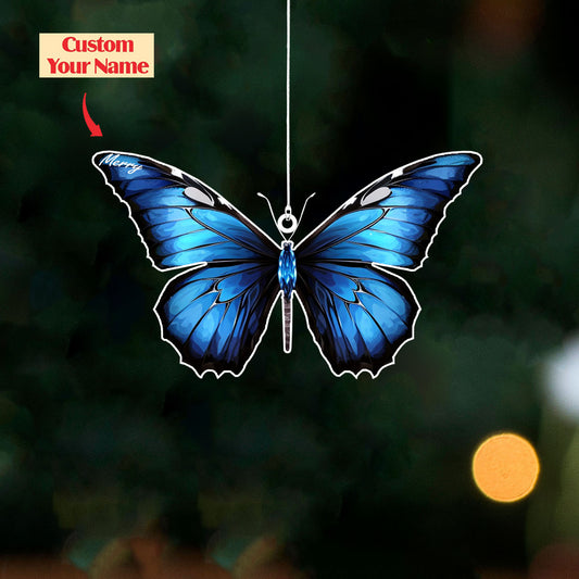 Personalized Butterfly Ornament, Ornament Decoration, Ornament For Gift, Ornament Christmas