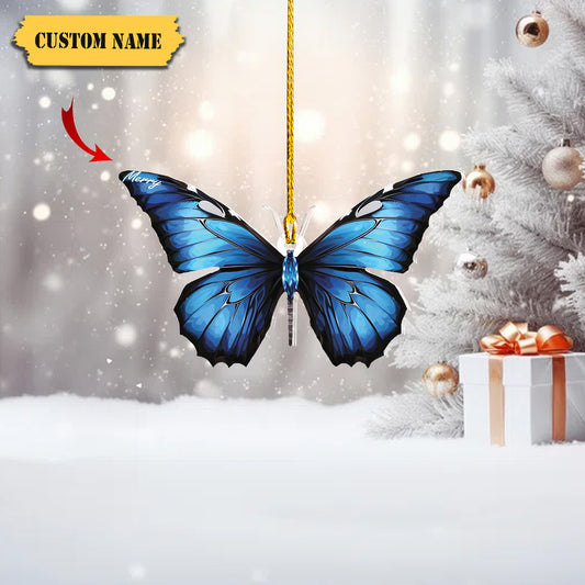 Personalized Butterfly Ornament, Ornament Decoration, Ornament For Gift, Ornament Christmas