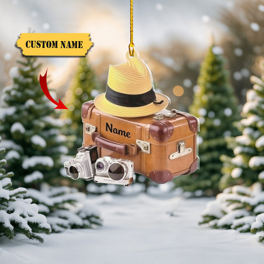 Personalized Camera Bag Christmas Ornament123, Ornament Decoration, Ornament For Gift, Ornament Christmas