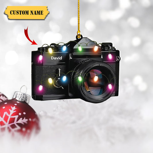 Personalized Camera Christmas Ornament Christmas Ornament Camera Lover Gift For, Ornament Decoration, Ornament For Gift, Ornament Christmas