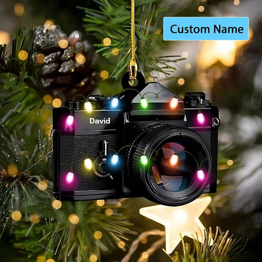 Personalized Camera Christmas Ornament Christmas Ornament Camera Lover Gift For, Ornament Decoration, Ornament For Gift, Ornament Christmas
