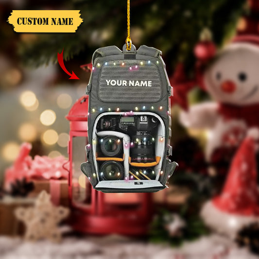 Personalized Camera light Christmas Ornament Gift For Camera Men Photographer, Ornament Decoration, Ornament For Gift, Ornament Christmas