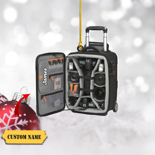 Personalized Camera Photography Christmas Ornament Custom 2D Flat Ornament, Ornament Decoration, Ornament For Gift, Ornament Christmas