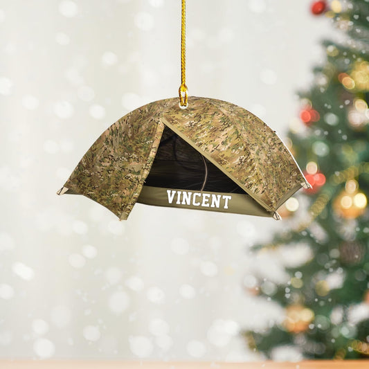 Personalized Camper Ornament Custom Camping Ornament, Tent Ornament RV Camping Ornament, Happy Gifts for Camping Lovers, Travel Camping Backpacked434, Ornament Decoration, Ornament For Gift, Ornament Christmas