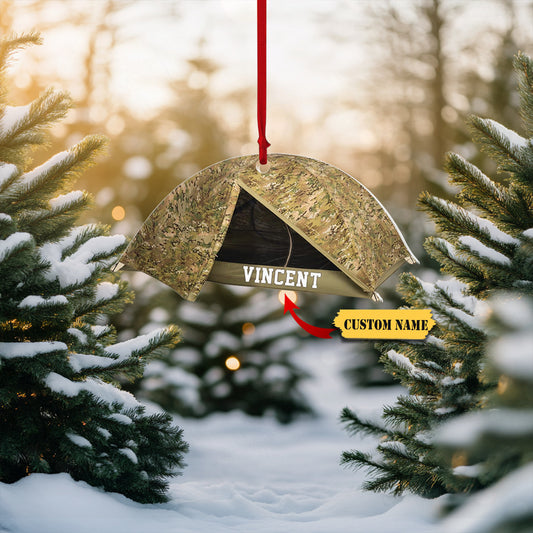 Personalized Camper Ornament Custom Camping Ornament, Tent Ornament RV Camping Ornament, Happy Gifts for Camping Lovers, Travel Camping Backpacked434, Ornament Decoration, Ornament For Gift, Ornament Christmas