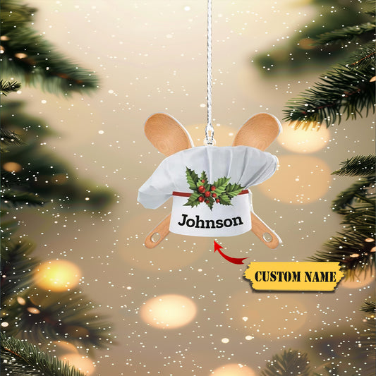 Personalized Chef Christmas Ornament 2023, Cooking Christmas Ornaments, Chef Uniform Ornament 6, Ornament Decoration, Ornament For Gift, Ornament Christmas