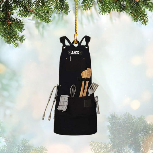 Personalized Chef Christmas Ornament 2023, Cooking Christmas Ornaments, Chef Uniform Ornament, Custom Chef Hat Ornament for Christmas Tree Food Ornaments Pine Tree Hanging, Ornament Decoration, Ornament For Gift, Ornament Christmas