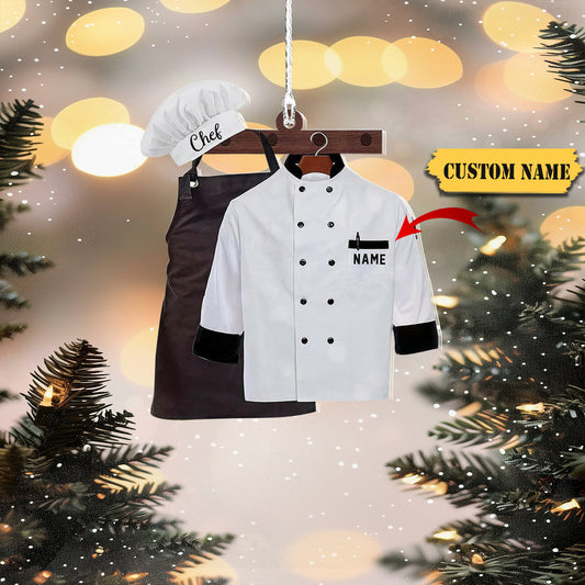 Personalized Chef Christmas Ornament 2023, Cooking Christmas Ornaments, Chef Uniform Ornament1, Ornament Decoration, Ornament For Gift, Ornament Christmas