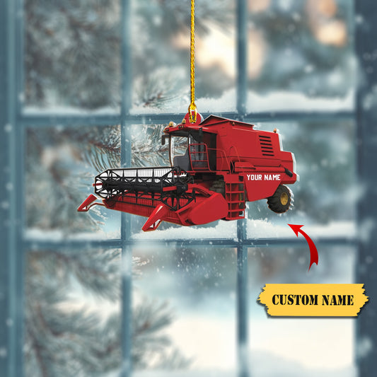 Personalized Christmas Combine Harvester Ornament, Christmas Ornament, Ornament Decoration, Ornament For Gift, Ornament Christmas