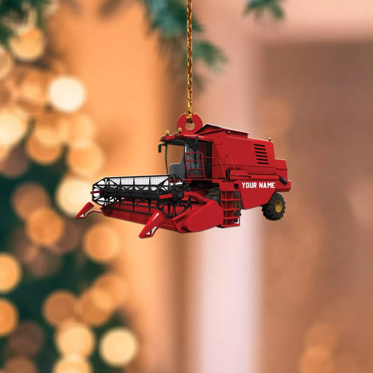 Personalized Christmas Combine Harvester Ornament, Christmas Ornament, Ornament Decoration, Ornament For Gift, Ornament Christmas