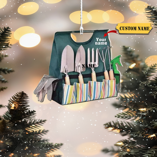 Personalized Christmas Garden Tools Bag Ornament, Gardener Stuff Ornament, Ornament Decoration, Ornament For Gift, Ornament Christmas