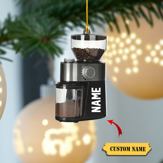 Personalized Coffee Machine Car Ornament, Coffee Barista Christmas Ornament 5, Ornament Decoration, Ornament For Gift, Ornament Christmas