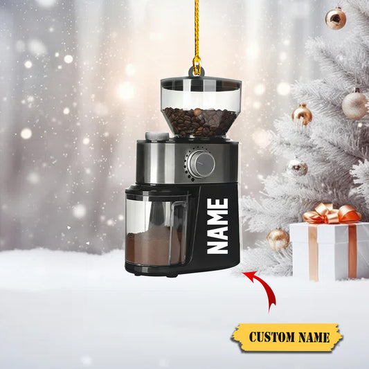 Personalized Coffee Machine Car Ornament, Coffee Barista Christmas Ornament 5, Ornament Decoration, Ornament For Gift, Ornament Christmas