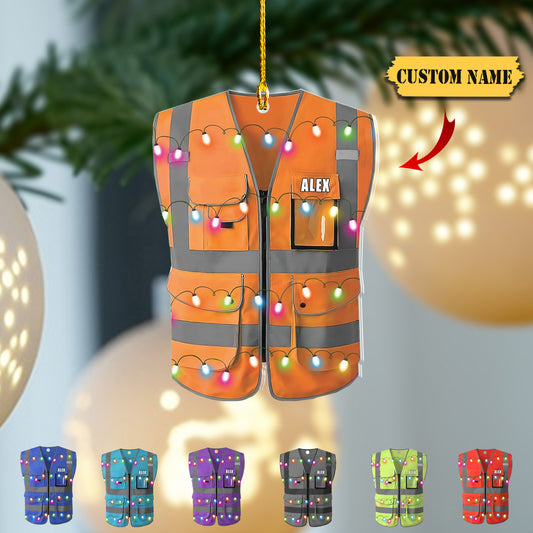 Personalized Construction Ornament Construction Worker Christmas Ornaments Construction Hard Hat Ornament Xmas Construction Worker Gift5676, Ornament Decoration, Ornament For Gift, Ornament Christmas