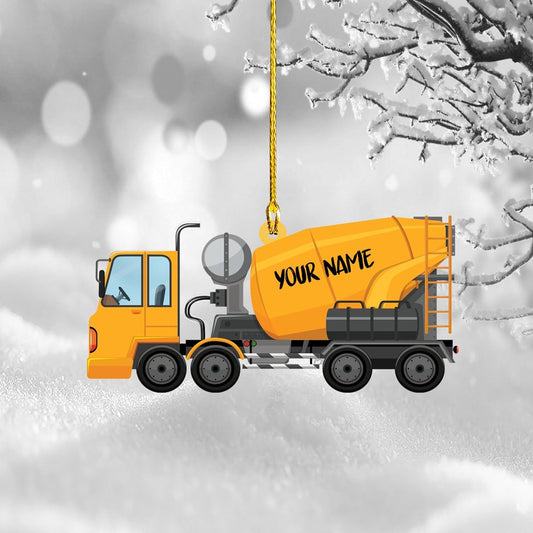 Personalized Construction Worker Christmas Ornament, Personalized Ornament Excavator Christmas Tree Ornament 5, Ornament Decoration, Ornament For Gift, Ornament Christmas