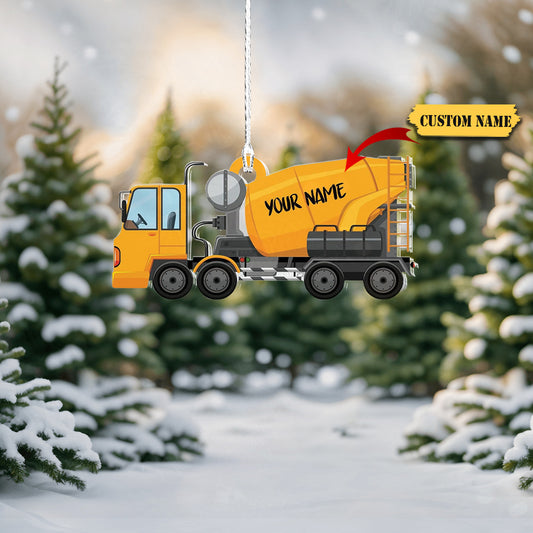 Personalized Construction Worker Christmas Ornament, Personalized Ornament Excavator Christmas Tree Ornament 5, Ornament Decoration, Ornament For Gift, Ornament Christmas