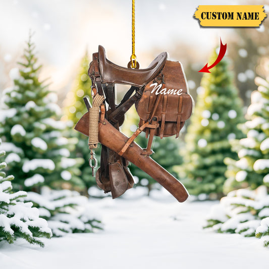 Personalized Cowboy Christmas Ornaments, Cowboy Boots and Hat Ornament for Cowboy, Saddle Ornament3434, Ornament Decoration, Ornament For Gift, Ornament Christmas