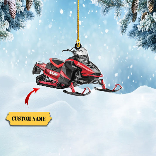 Personalized Customized Snowmobile Shoes Acrylic Christmas Ornament for Snowmobile Lovers (SM 3), Ornament Decoration, Ornament For Gift, Ornament Christmas