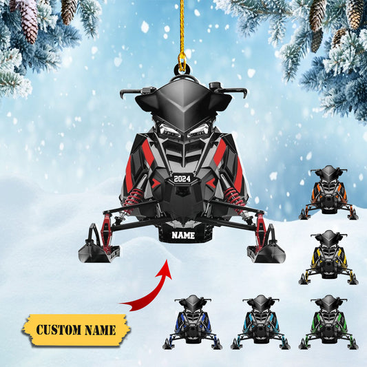 Personalized Customized Snowmobile Shoes Acrylic Christmas Ornament for Snowmobile Lovers (SM 4), Ornament Decoration, Ornament For Gift, Ornament Christmas