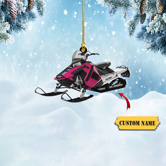 Personalized Customized Snowmobile Shoes Acrylic Christmas Ornament for Snowmobile Lovers (SM 6), Ornament Decoration, Ornament For Gift, Ornament Christmas