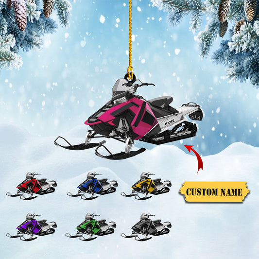 Personalized Customized Snowmobile Shoes Acrylic Christmas Ornament for Snowmobile Lovers (SM 6), Ornament Decoration, Ornament For Gift, Ornament Christmas