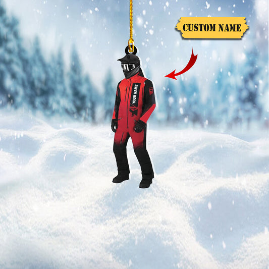 Personalized Customized Snowmobile Shoes Acrylic Christmas Ornament for Snowmobile Lovers (Snowmobile 1), Ornament Decoration, Ornament For Gift, Ornament Christmas