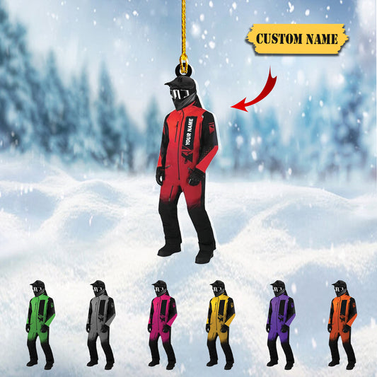 Personalized Customized Snowmobile Shoes Acrylic Christmas Ornament for Snowmobile Lovers (Snowmobile 1), Ornament Decoration, Ornament For Gift, Ornament Christmas