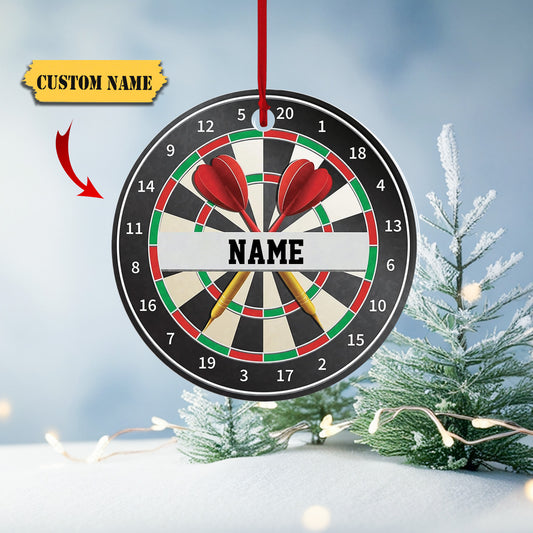 Personalized Dart Board Ornament, Custom Dart Board Christmas Ornament for Christmas Tree 2024, Dart Board Hanging Christmas Tree Decoration, Ornament Decoration, Ornament For Gift, Ornament Christmas